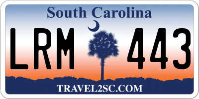SC license plate LRM443
