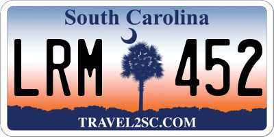 SC license plate LRM452