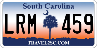 SC license plate LRM459