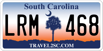 SC license plate LRM468