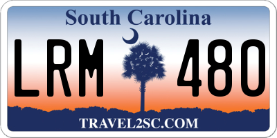 SC license plate LRM480