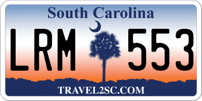 SC license plate LRM553