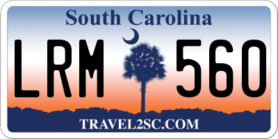 SC license plate LRM560