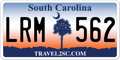 SC license plate LRM562