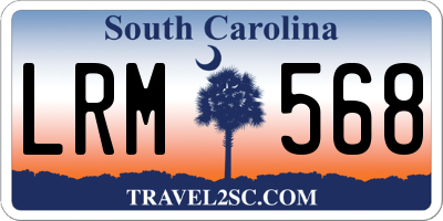 SC license plate LRM568