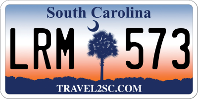 SC license plate LRM573
