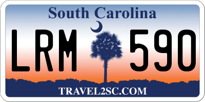 SC license plate LRM590