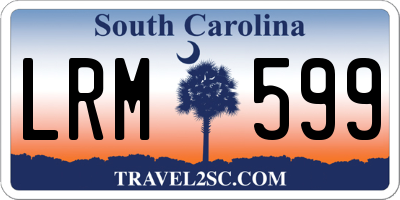 SC license plate LRM599