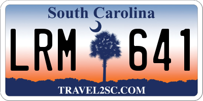 SC license plate LRM641