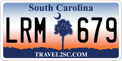 SC license plate LRM679