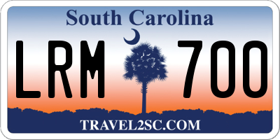 SC license plate LRM700