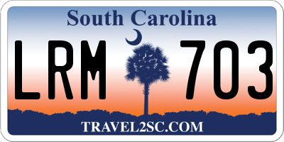 SC license plate LRM703