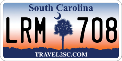 SC license plate LRM708