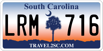SC license plate LRM716