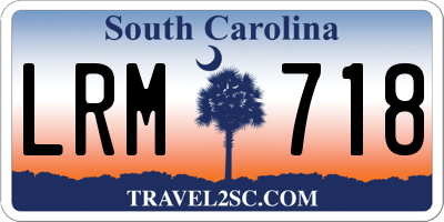 SC license plate LRM718
