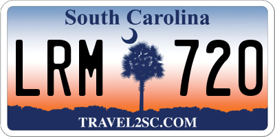 SC license plate LRM720