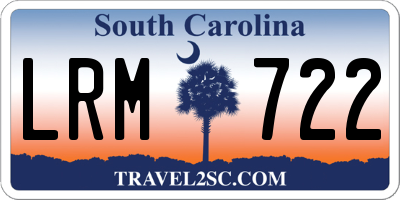 SC license plate LRM722