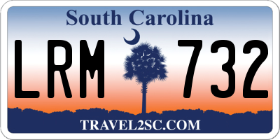 SC license plate LRM732