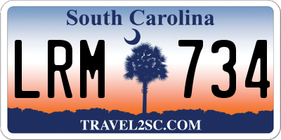 SC license plate LRM734