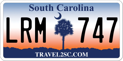 SC license plate LRM747