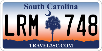 SC license plate LRM748