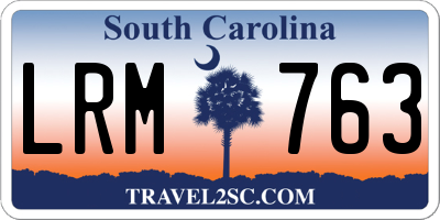 SC license plate LRM763