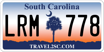 SC license plate LRM778