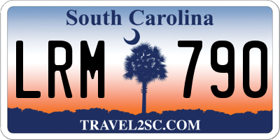 SC license plate LRM790