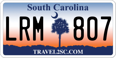 SC license plate LRM807