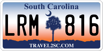 SC license plate LRM816