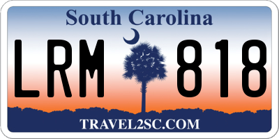 SC license plate LRM818