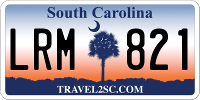 SC license plate LRM821