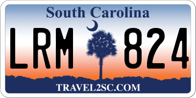 SC license plate LRM824