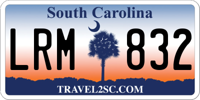 SC license plate LRM832