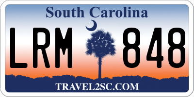 SC license plate LRM848
