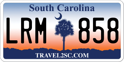 SC license plate LRM858