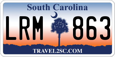 SC license plate LRM863