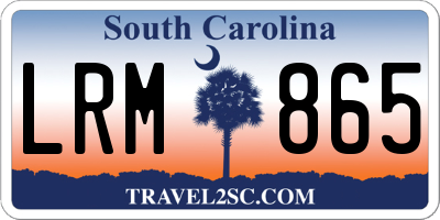 SC license plate LRM865