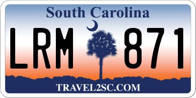 SC license plate LRM871