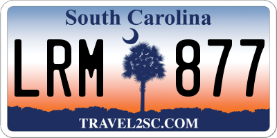 SC license plate LRM877