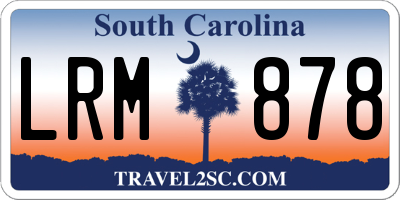 SC license plate LRM878