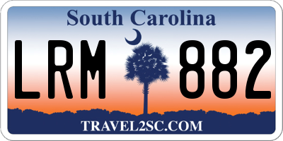 SC license plate LRM882