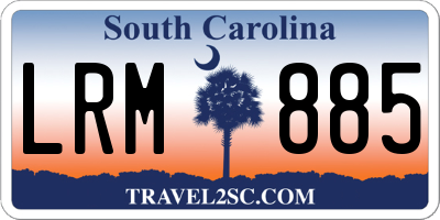 SC license plate LRM885