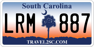 SC license plate LRM887
