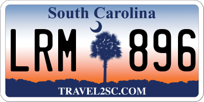 SC license plate LRM896