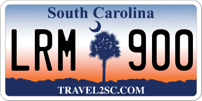 SC license plate LRM900