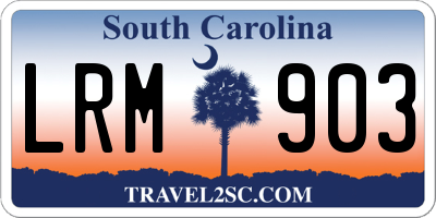 SC license plate LRM903