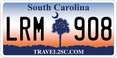 SC license plate LRM908