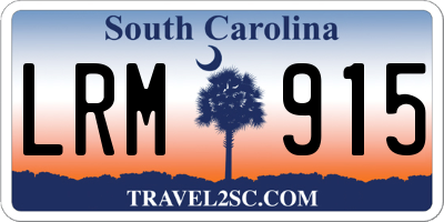 SC license plate LRM915
