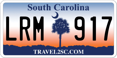 SC license plate LRM917